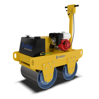 Виброкаток Vektor VRDR-600 двухвальцовый, бензиновый - [483 кг / Honda GX270]