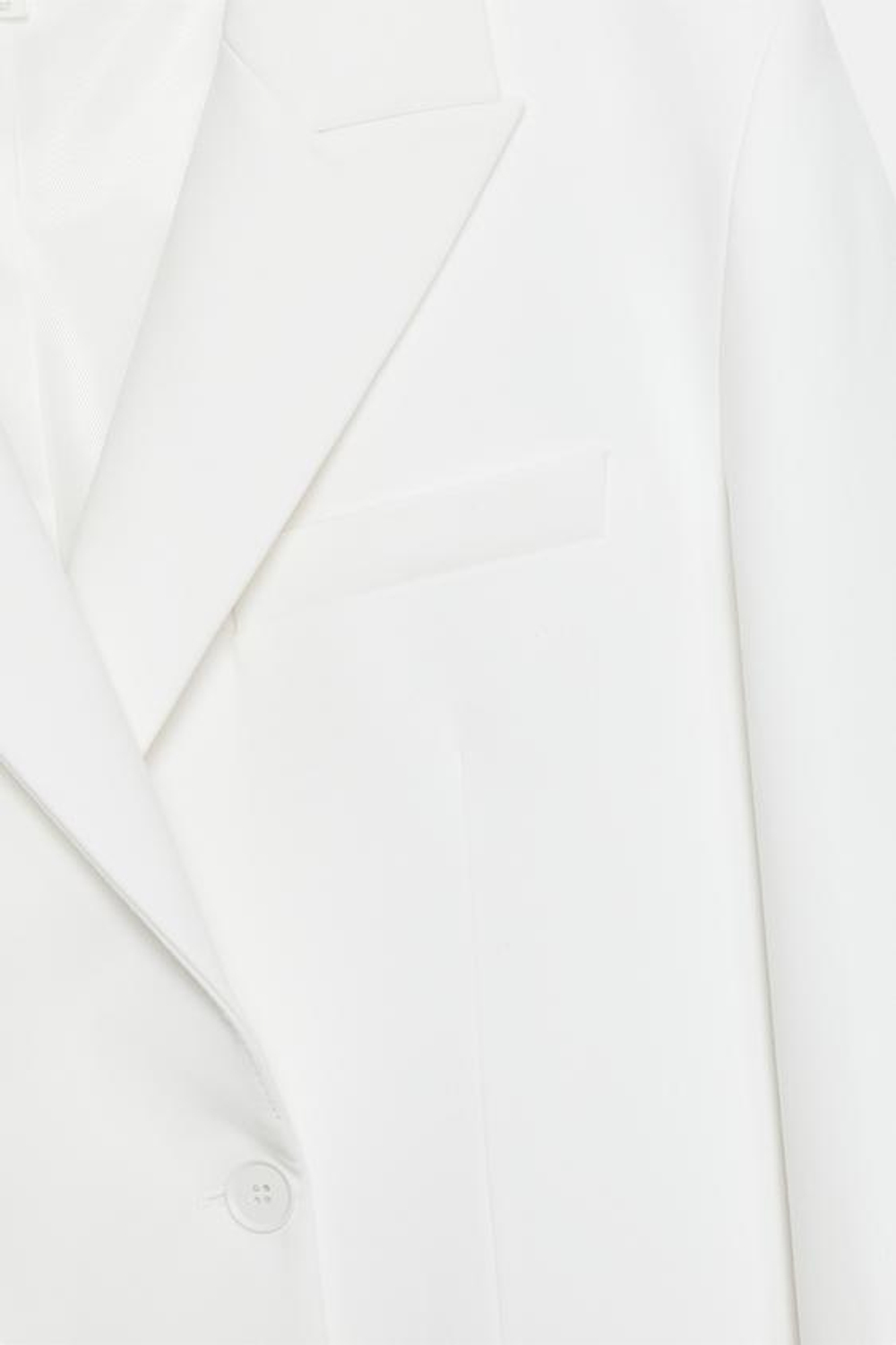 ZARA ДВУБОРТНЫЙ БЛЕЙЗЕР ОВЕРСАЙЗ, ЖЕЛТОВАТО-БЕЛЫЙ