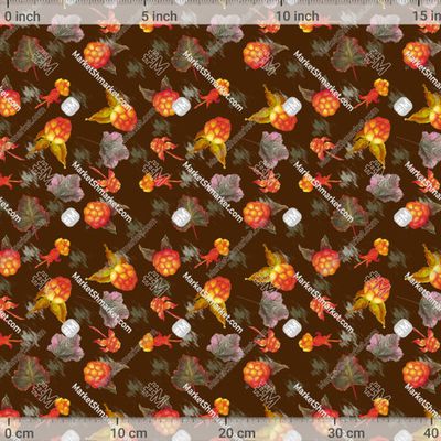 Морошка ягоды и листья. Лесные ягоды. Магазин art_sun_ray by art_sun_ray 526 DPI