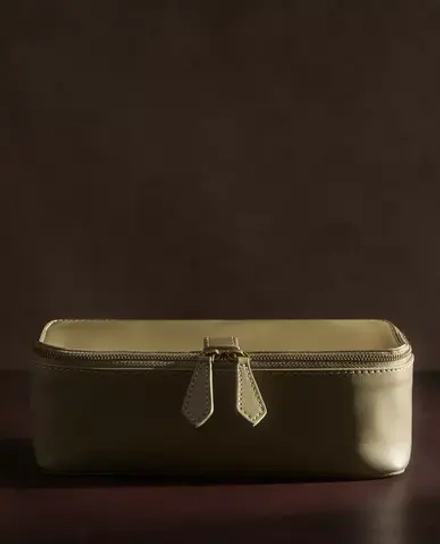 ZARA HOME МАЛЕНЬКИЙ КОЖАНЫЙ НЕСЕССЕР, ХАКИ