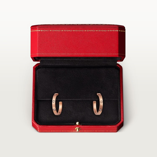 Cartier LOVE hoop earrings, medium model, 6 diamonds