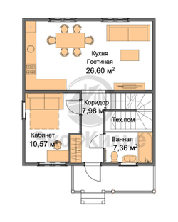 Проект Дом Солнечный Д100 м2 2х этажный Д-22