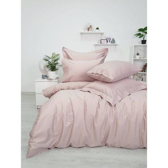 Постельное белье Lina (лате) с кружевом  deluxe TIVOLYO HOME Турция