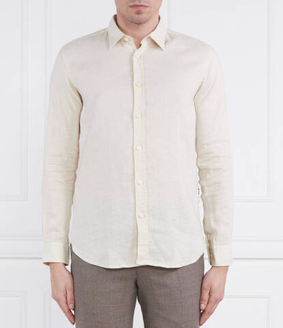 Льняная рубашка Roger BOSS BLACK - бежевый(50490352)