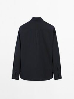 Massimo Dutti Рубашка из 100% хлопка, темно-синий