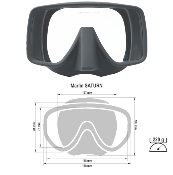 Маска Marlin SATURN matte black