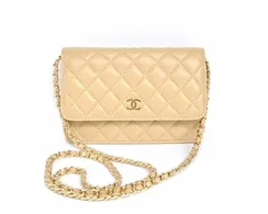 Сумка-кошелек Chanel Wallet On A Chain кремовый