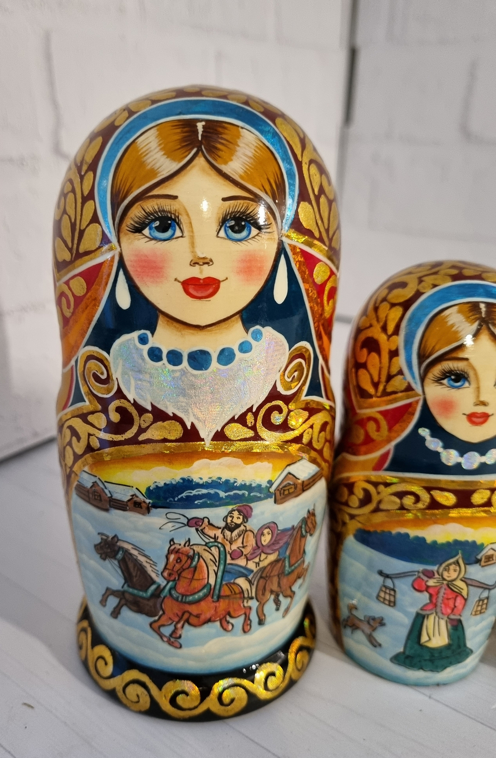 Матрешка 15см  " Тройка" 5 мест