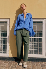 Рубашка в полоску с завязками - ZARA