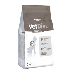 Сухой диетический корм AlphaPet VetDiet HEPATIC для взрослых собак всех пород при заболеваниях печени