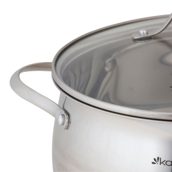 Набор кастрюль 6 предметов из нержавеющей стали Kamille KM-5911 (2,1 л; 3,7 л; 6,1 л.)