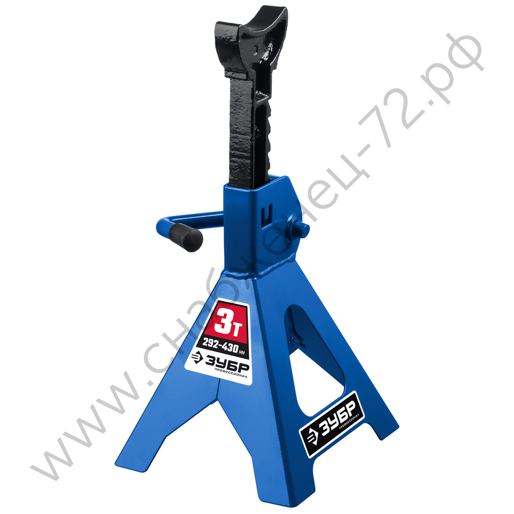 ЗУБР 3 т, 292 - 430 мм, усиленная страховочная подставка, Профессионал (43065-3)