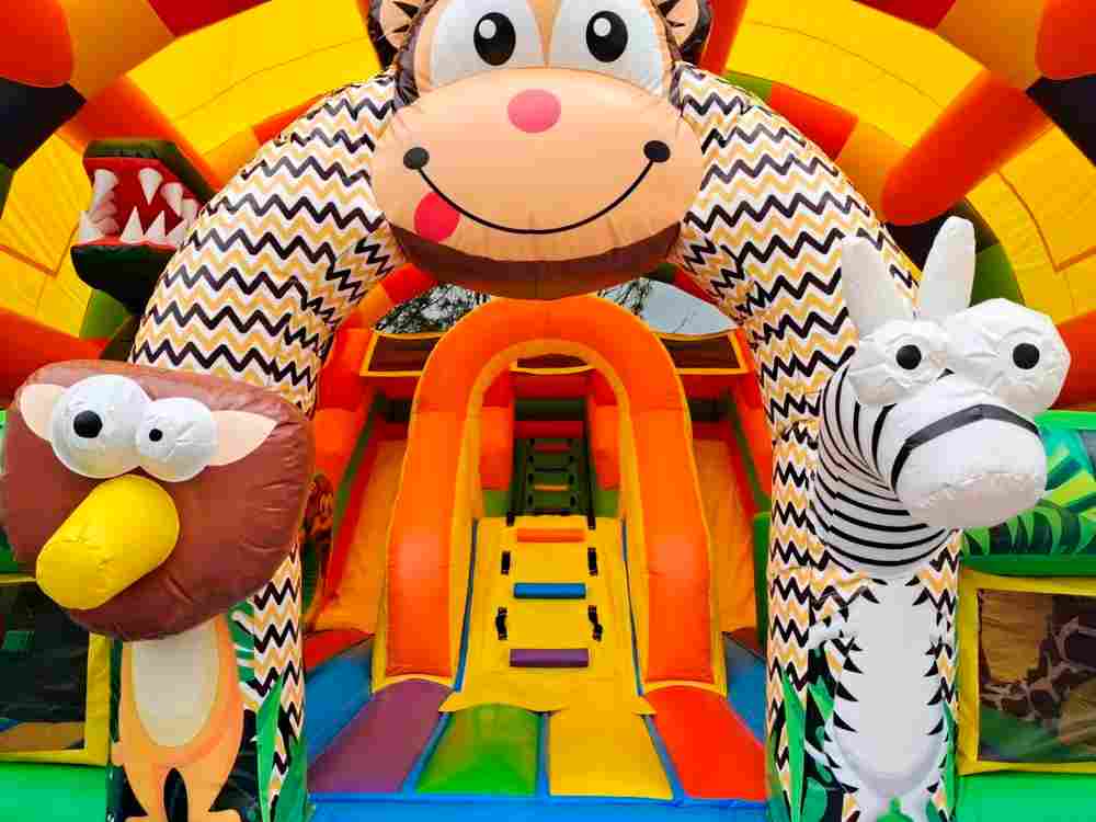 Коммерческий надувной батут с крышей «Страна Сафария 2» 10*8*6 м