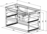 Тумба с раковиной Aquanet Вега 2.0 337962/284029 90 мисти грин