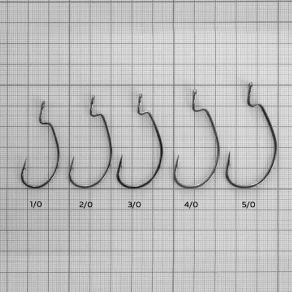 Крючок офсетный №1/0 цвет BN (5шт) Helios (HS-1205-1/0)