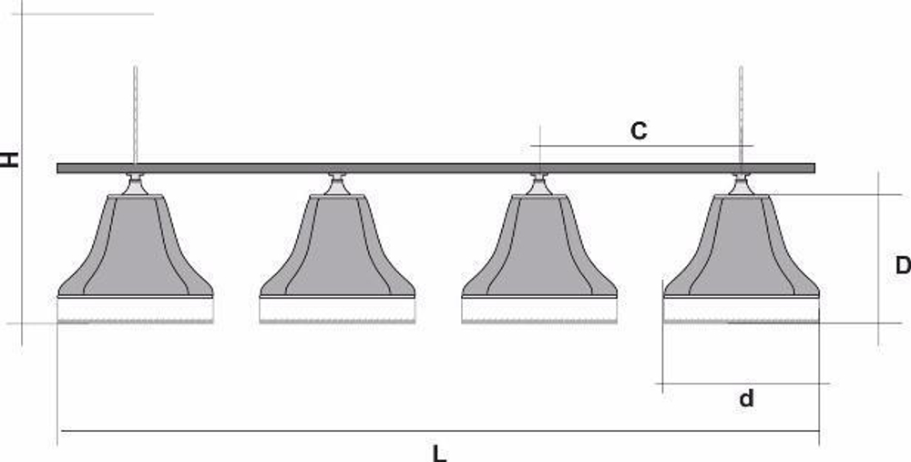 Лампа Классика 4 пл. металл (бархат зеленый,бахрома желтая,фурнитура золото)