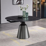 Стол обеденный раскладной круглый YODA Black