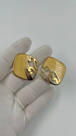 Серьги с бежевой эмалью Avon