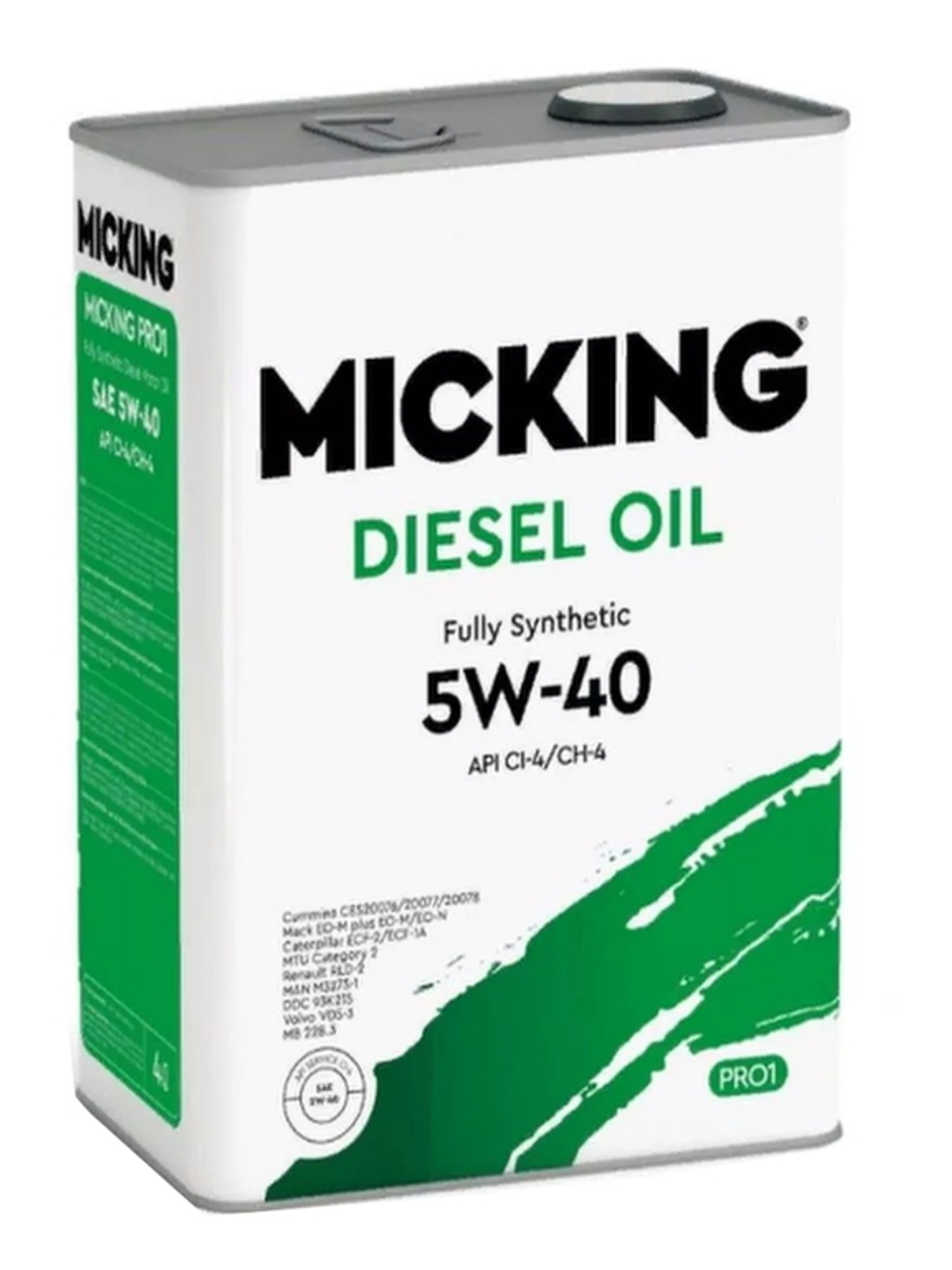 Micking Diesel Oil PRO1 5W40 CI-4/CH-4 синт. мотор. масло 4л.