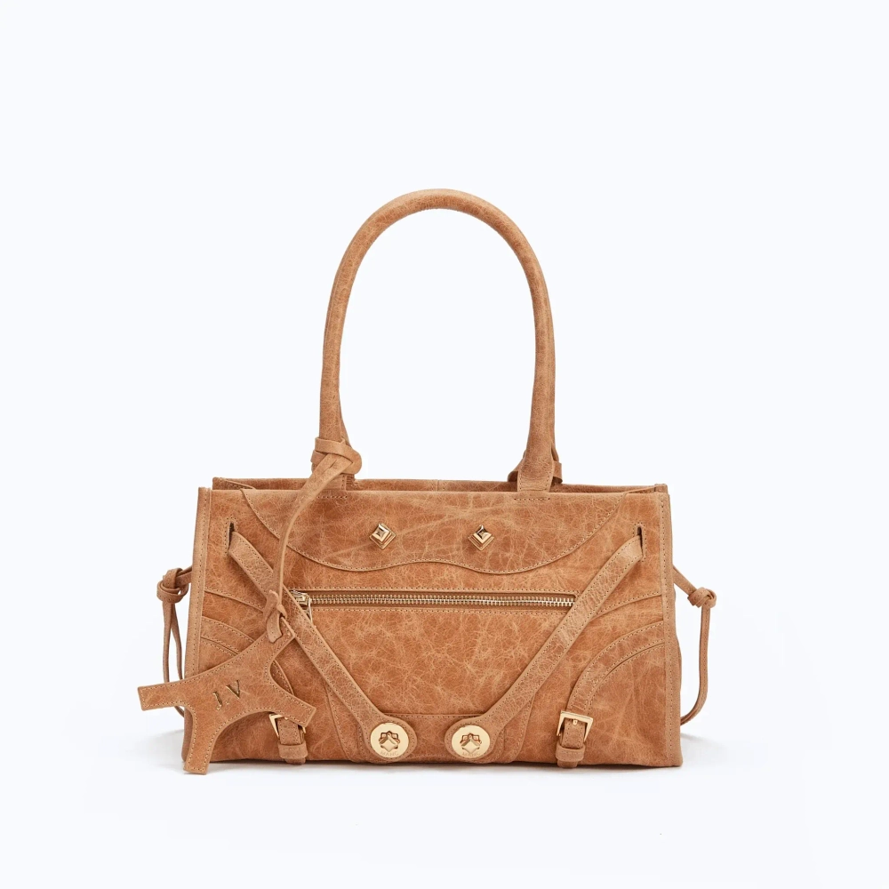 MANC КОЖАНАЯ СУМКА "ZOUZOU", БЕЖЕВЫЙ