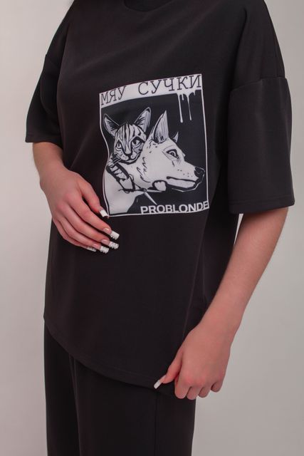 ФУТБОЛКА NUMERO 1 print CatDog