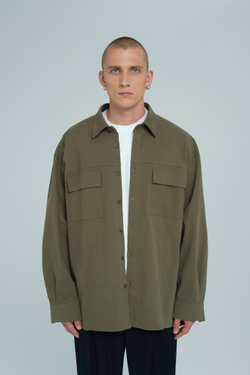 Рубашка оверсайз | khaki
