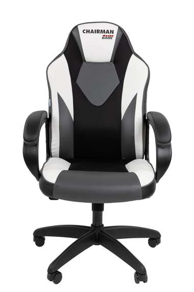 Офисное кресло Chairman Game 17 Россия экокожа черный/серый/белый