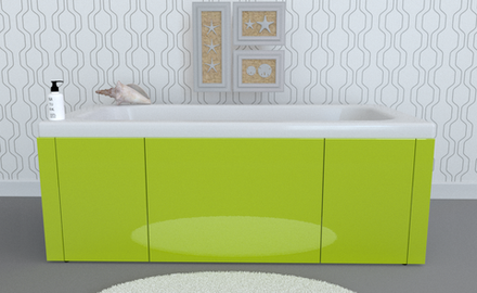 Экран под ванну комбинированный TR-8-035 салатовый глянец