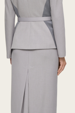 Серая юбка-карандаш с лампасами "Симона 2"