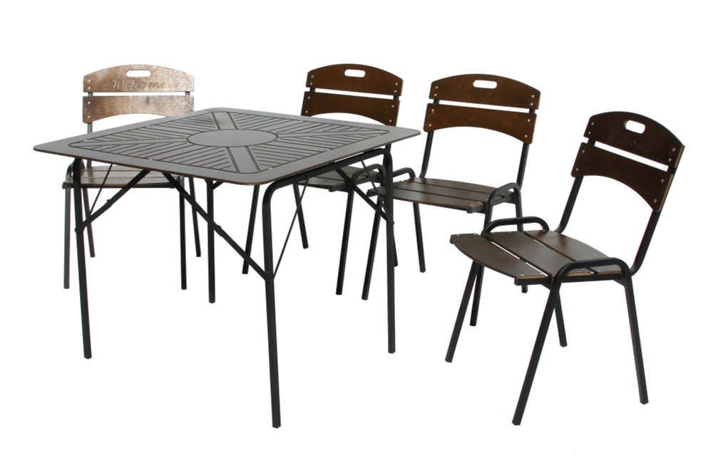 Набор мебели Комплект Агро Бистро квадратный стол ( 4 кресла)