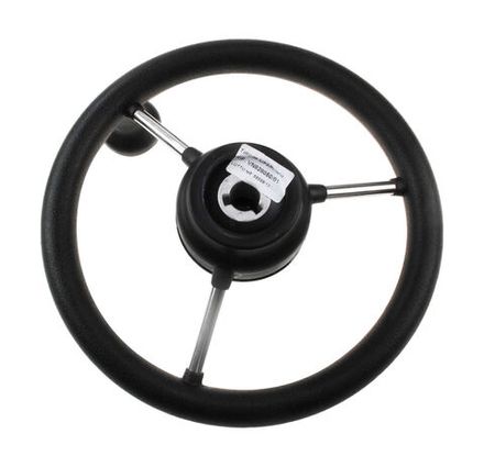 Рулевое колесо VN828050-01 LIPARI обод черный, спицы серебряные диам.280 мм со спинером