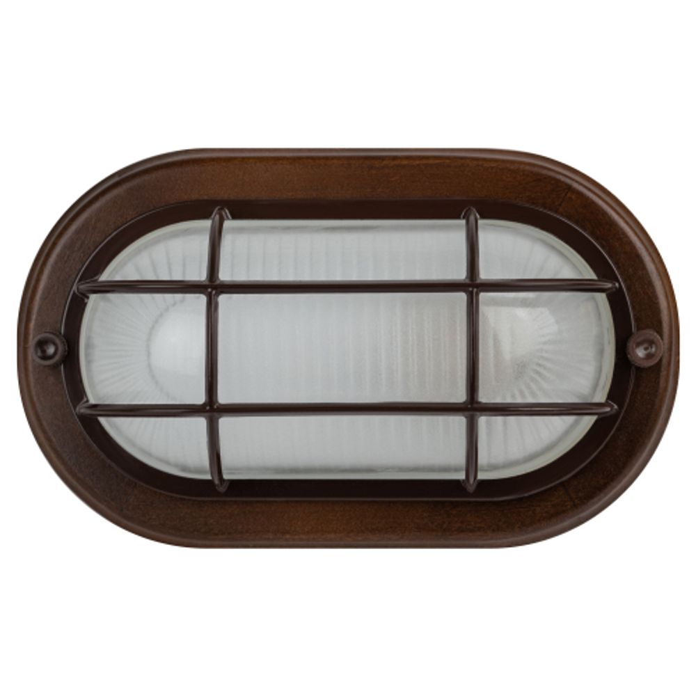 Светильник ЭРА НБО 04-60-022 Кантри дерево/стекло решетка IP54 E27 max 60Вт 232х140 овал орех | Светильники ЖКХ РБ