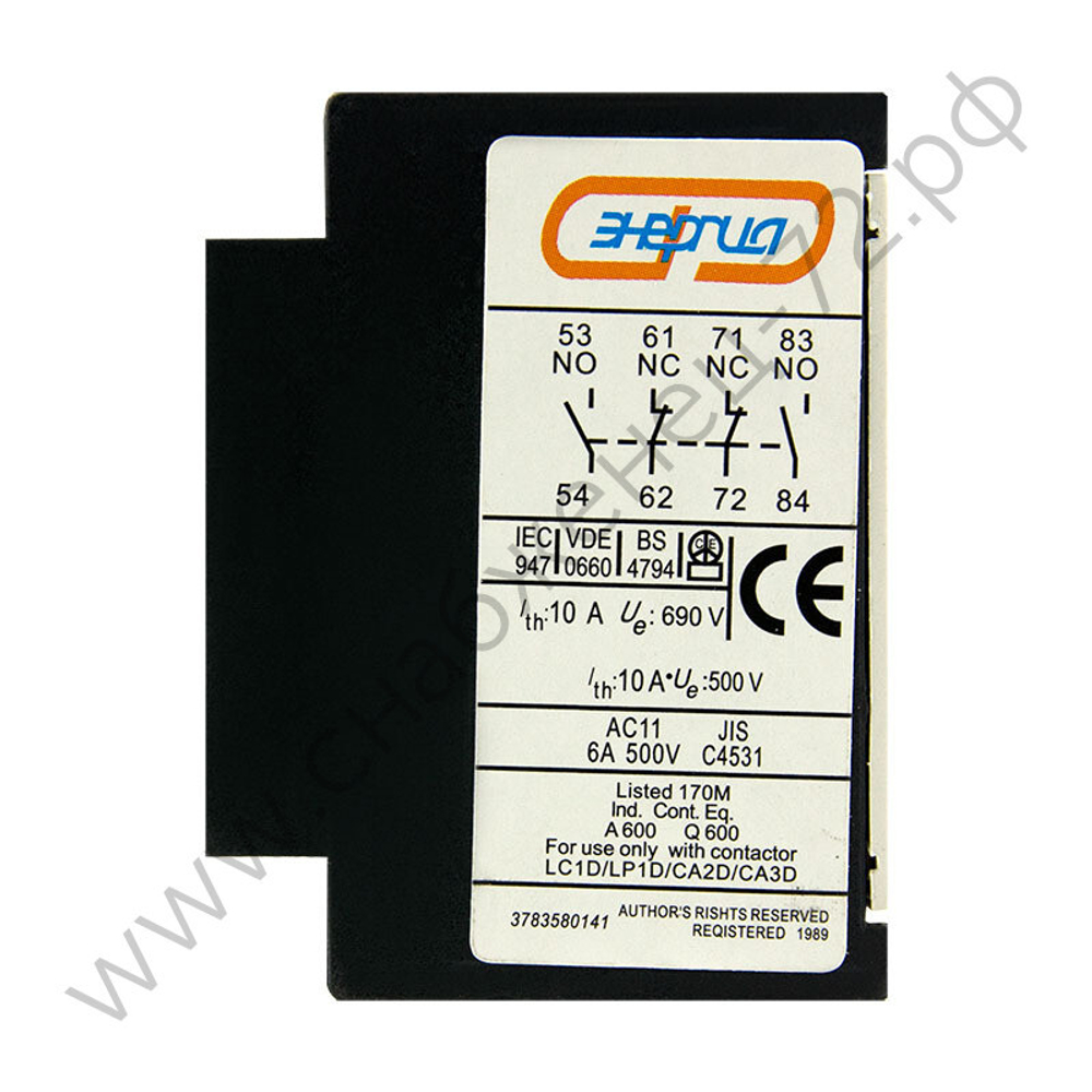 Блоки дополнительных контактов Энергия LA1-DN для контакторов КМИ