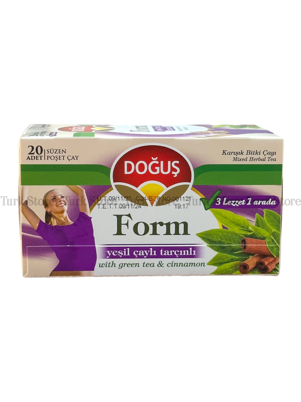Чай Dogus Form зеленый с корицей 20 пак