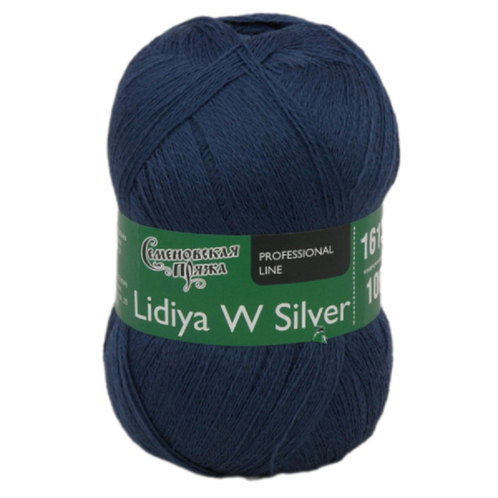 Семеновская Пряжа "Лидия Silver ЧШ" 100% имп. меринос 1613м/100гр