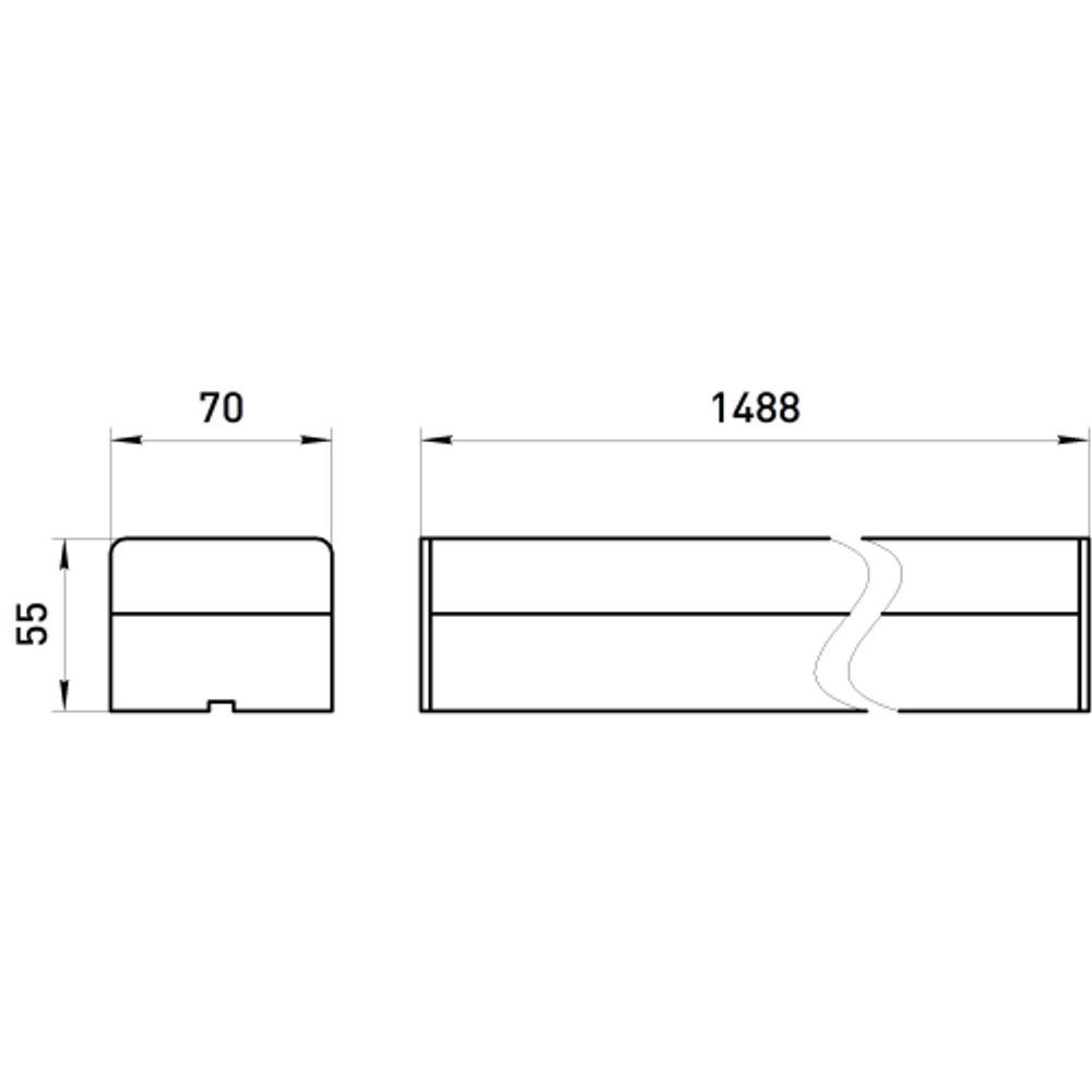 Линейный светодиодный светильник ЭРА SML-12-WB-40K-В60 60Вт 4000K 7100Лм 1480x70x55 черный подвесной