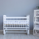 Детская кроватка Малютка 36 с маятником (белый)