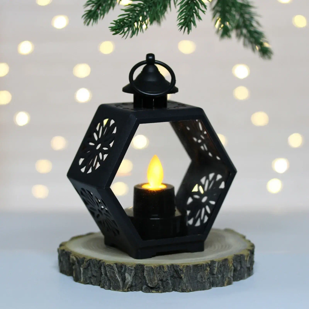 Сувенир с подсветкой «Пламя» 11,3*14,5 см, Черный (работает от батареек LR44*3)