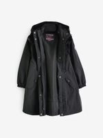 Куртка непромокаемая с капюшоном для девочки Next T78-025, Черный