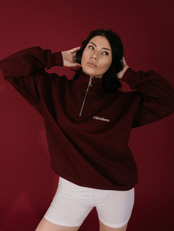 Cвитшот UNIFORM Half-zip Heavy Classic , Бордовый