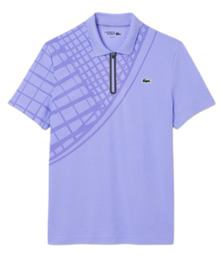 Теннисное поло Lacoste Ultra Dry Printed Slim Fit Tennis - purple