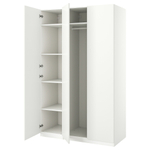 Распашной шкаф PAX FORSAND IKEA трехдверный с 5 полками (белый)  170*60*240