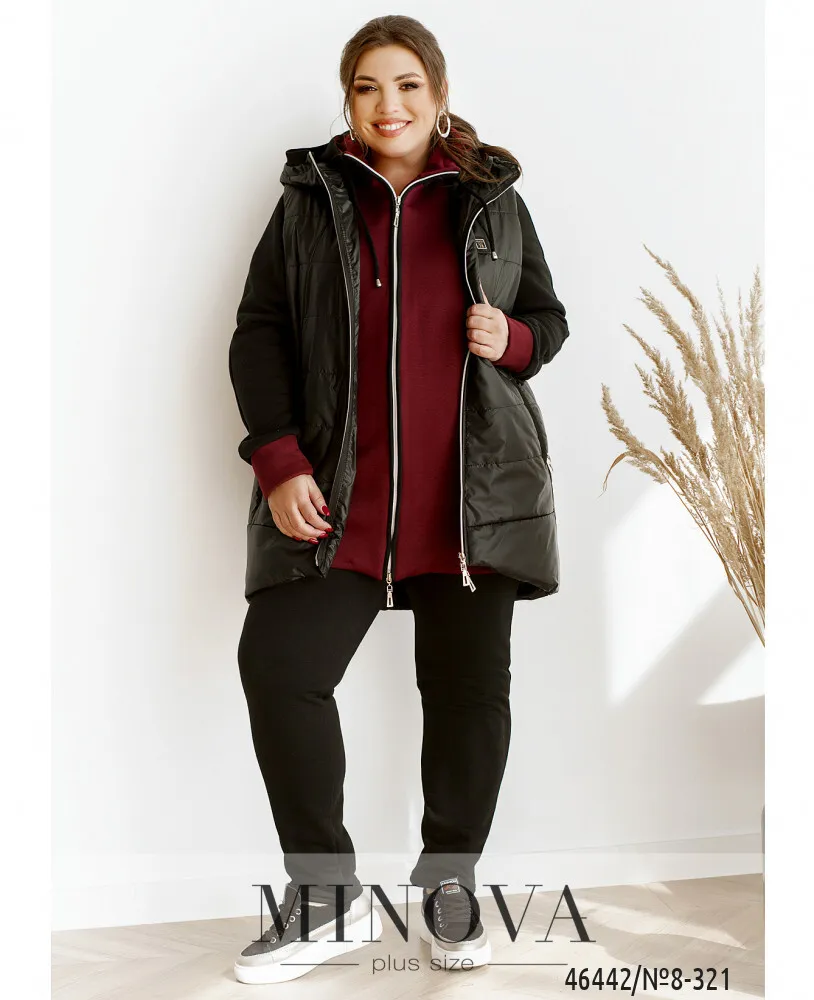 Костюм 8-321-марсала-чёрный Minova