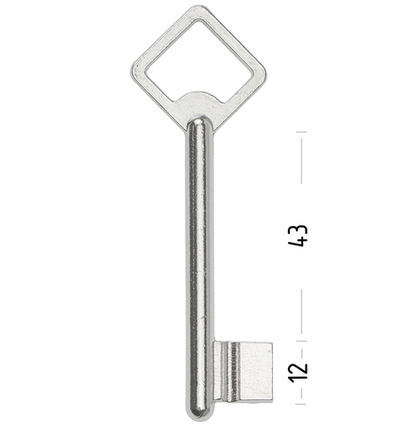 Заготовка сувальдного ключа 10524 КОРАБЕЛКАС KRB1D