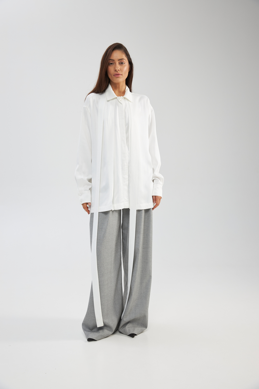 Блуза "Premium" с поясом шлейфом