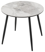 Стол М-City DISAUR Милтон D89 Пандора (Pandora Light 122 Bg), керамика, Черный каркас