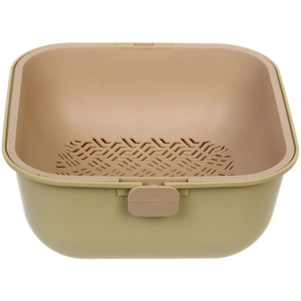 Дуршлаг пластиковый «SEGRETO» 24*24*11,5см оливковый