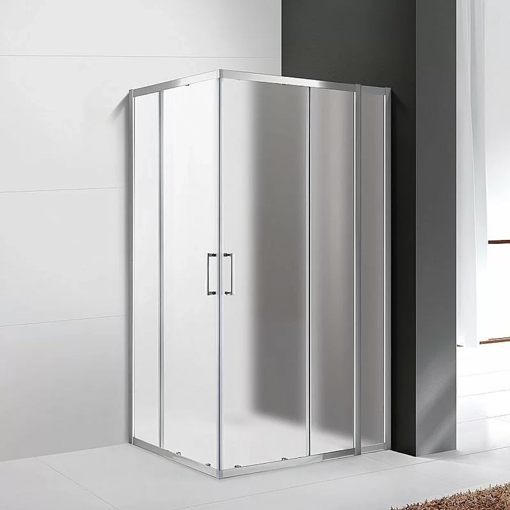 Душевой уголок Cezares Molveno 120x100 MOLVENO-AH-21-100+20-P-Cr стекло рифленое матовое/профиль хром