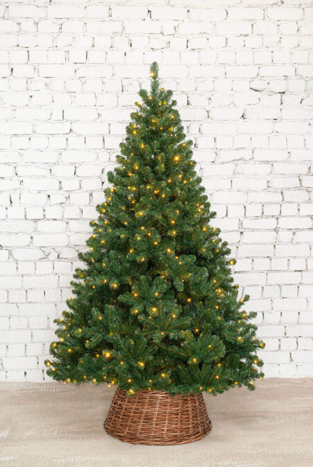 Елка с гирляндой 2в1 «Звёздная» (пвх) от 1.8 м до 3 м