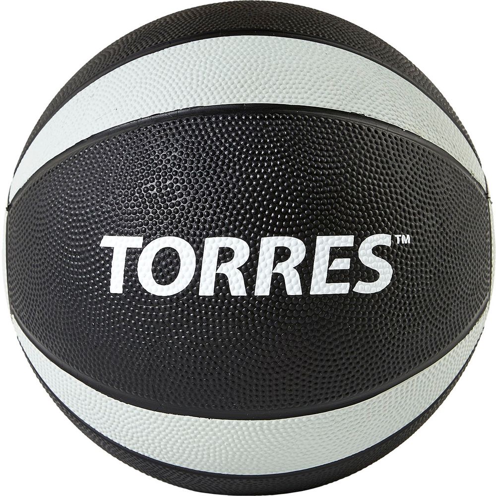 Медбол TORRES AL00227, 7кг., чёрно-серо-белый